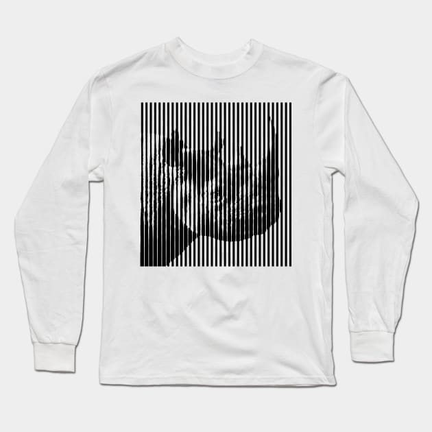 Black Rhino Close-up Anamorphic Pop Art Long Sleeve T-Shirt by scotch